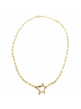 PAPERCLIP chain - gold filled (18k) w/star clasp